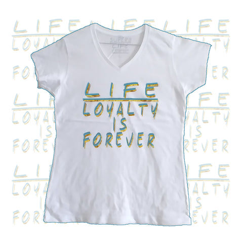 Life-[Blurred V-Neck]